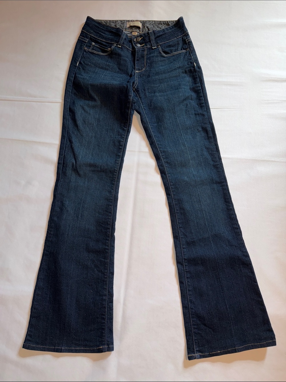 Paige Women's Bootcut H.H. Boot Jeans Dark Wash Low Rise Size 26 Waist